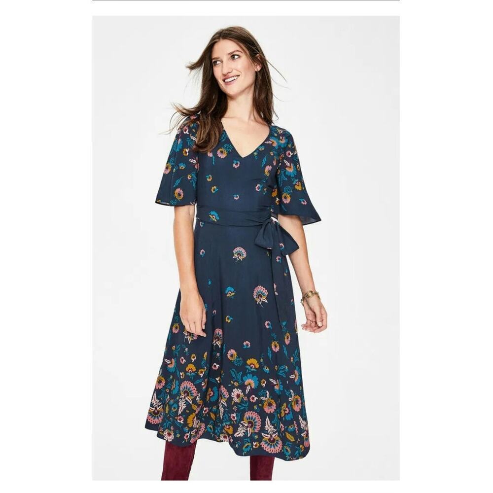 Boden Emilie Midi Floral Dress Size: 6
